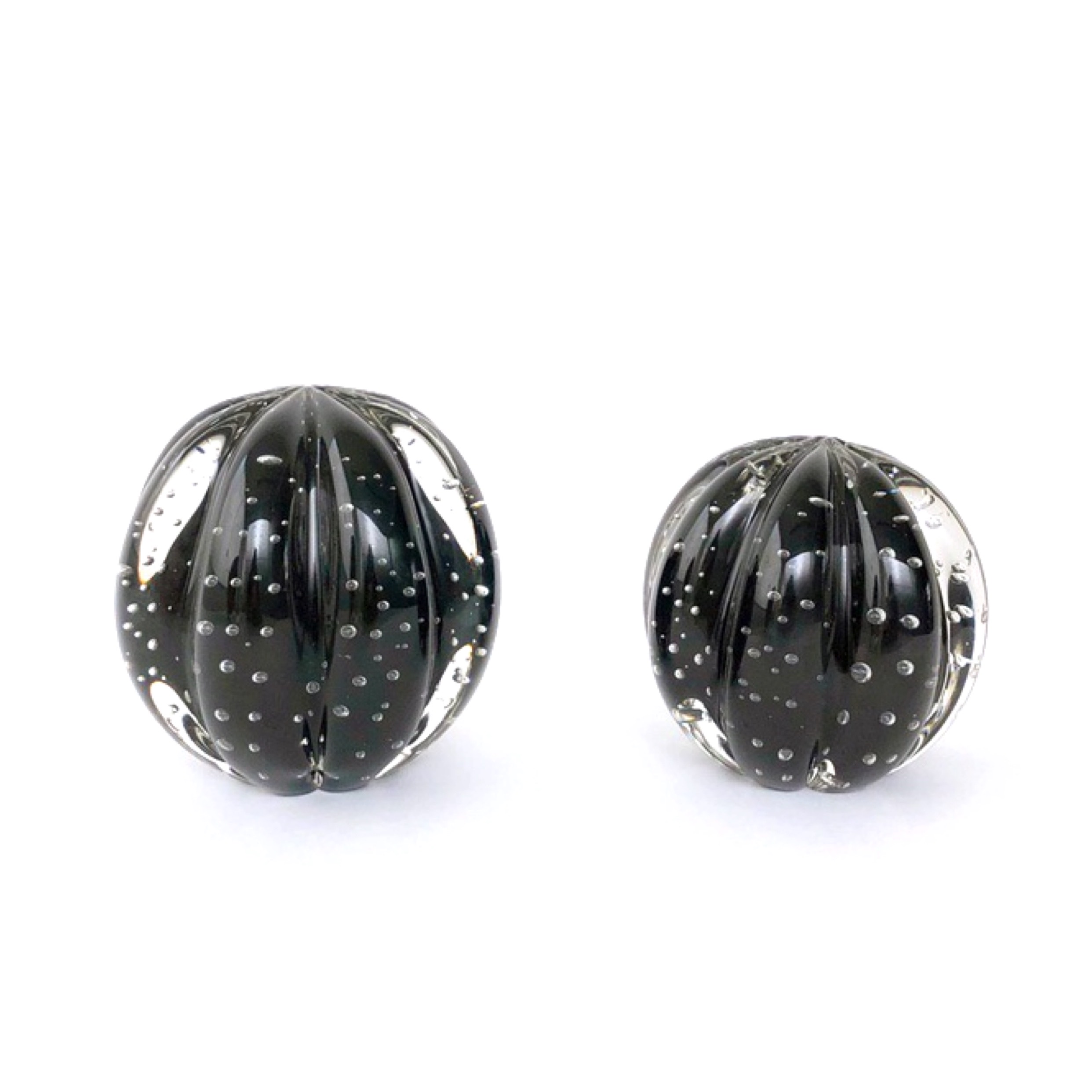 Murano Par de Esferas - Preto