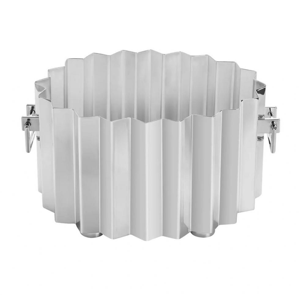 Centro de Mesa Oval Plissé Prata - 37 cm | St. James