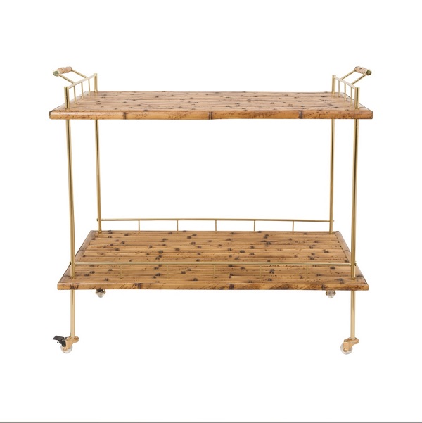 Carrinho em Bambu com Dourado