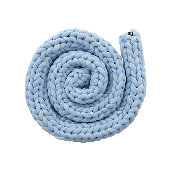 Protetor de Berço Trançado Cotton | Azul