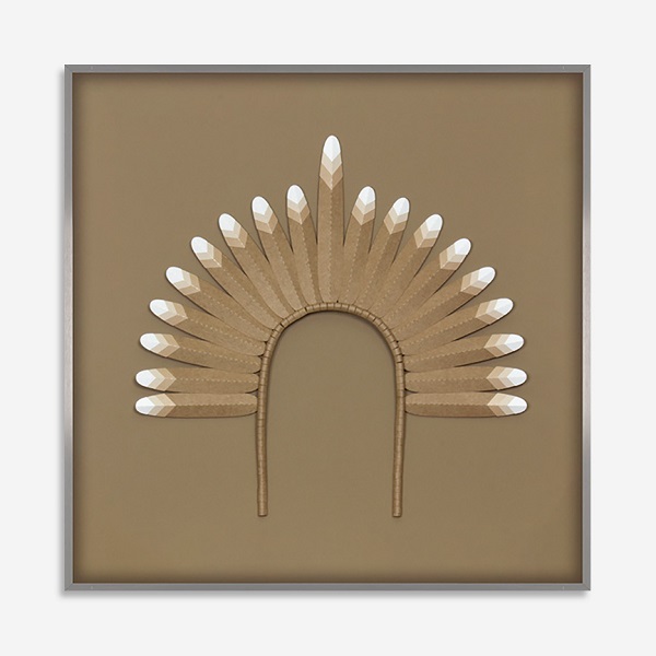 Quadro Cocar - 51x51 cm | Leila Nishi