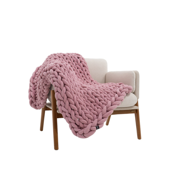 Manta Maxi Tricot Cotton | Rosé