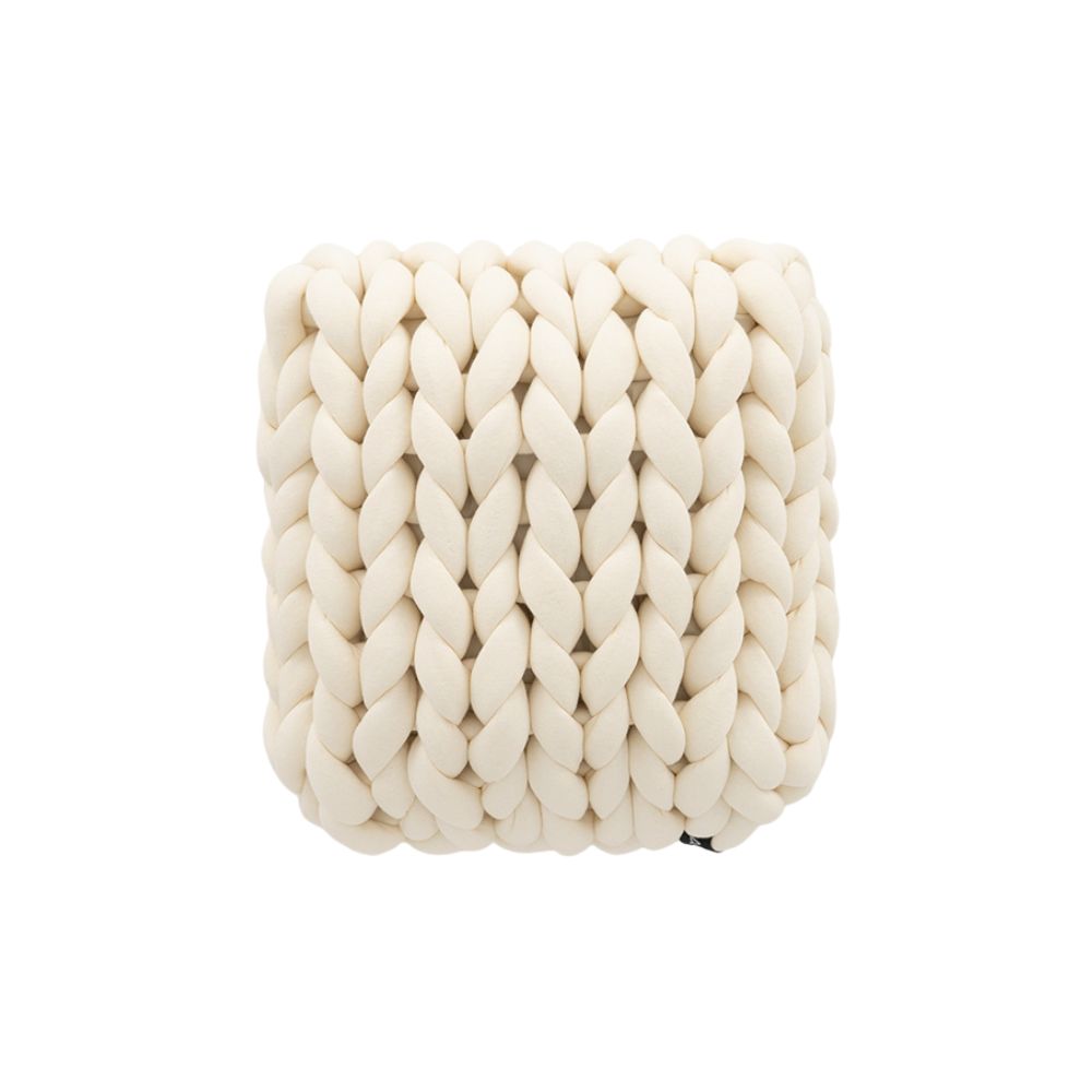 Almofada Tricot Cotton  Off White - 45x45 cm