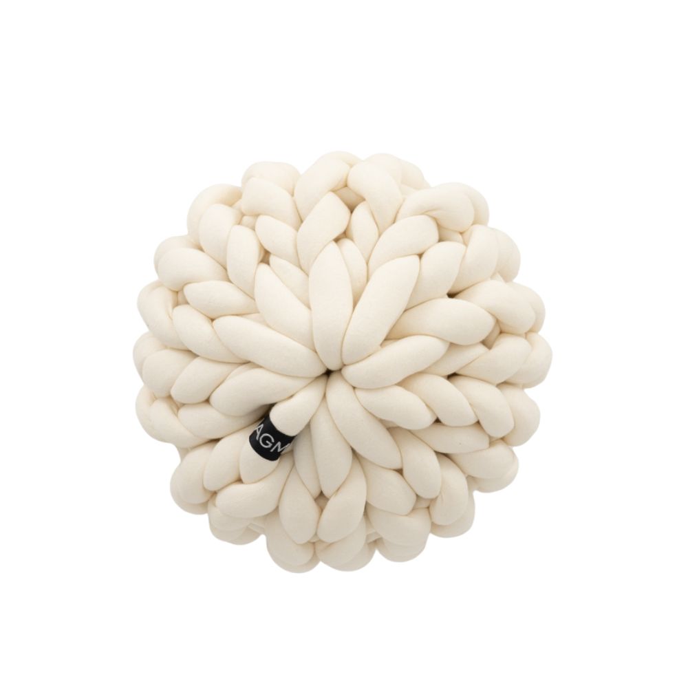 Almofada Tricot Cotton Off White - 35x35 cm