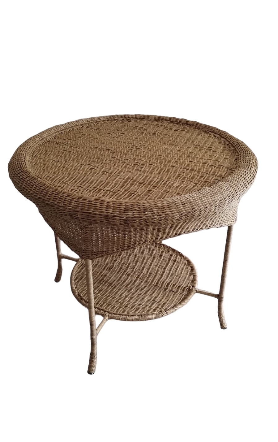 Mesa Redonda em Junco Natural - 85x80 cm