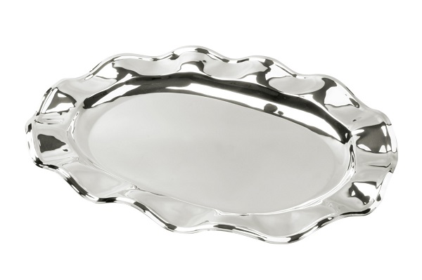Travessa Oval Prata com Babado - 58x44 cm | St. James
