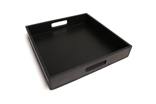 Bandeja Quadrada Preta - 32x32 cm