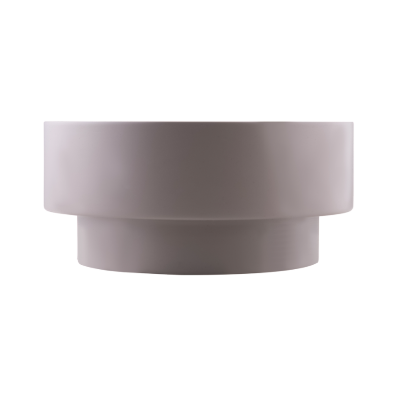 Cachepot Cinza em Cerâmica - 26x12 cm