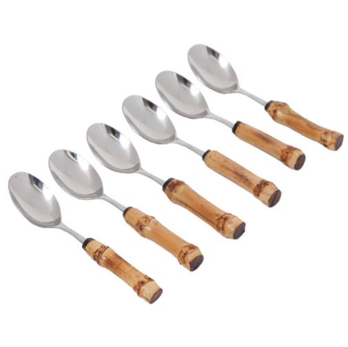 Colher para Chá Bambu - 6 unidades