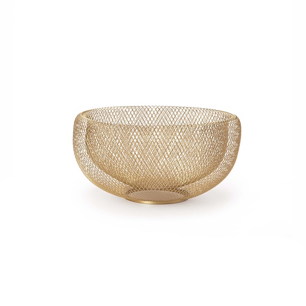 Centro de Mesa Dourado em Metal - 30x15 cm