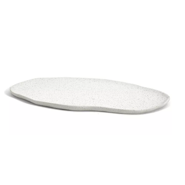 Bandeja Orgânica em Cerâmica - 30x21 cm