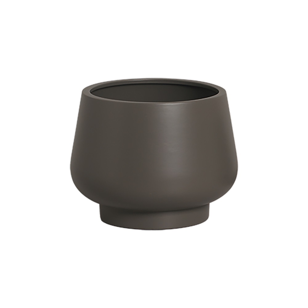 Vaso Cinza em Cerâmica - 18x14 cm