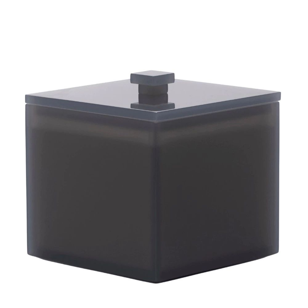 Lixeira de Bancada com Tampa Square Grafite - 14x13 cm