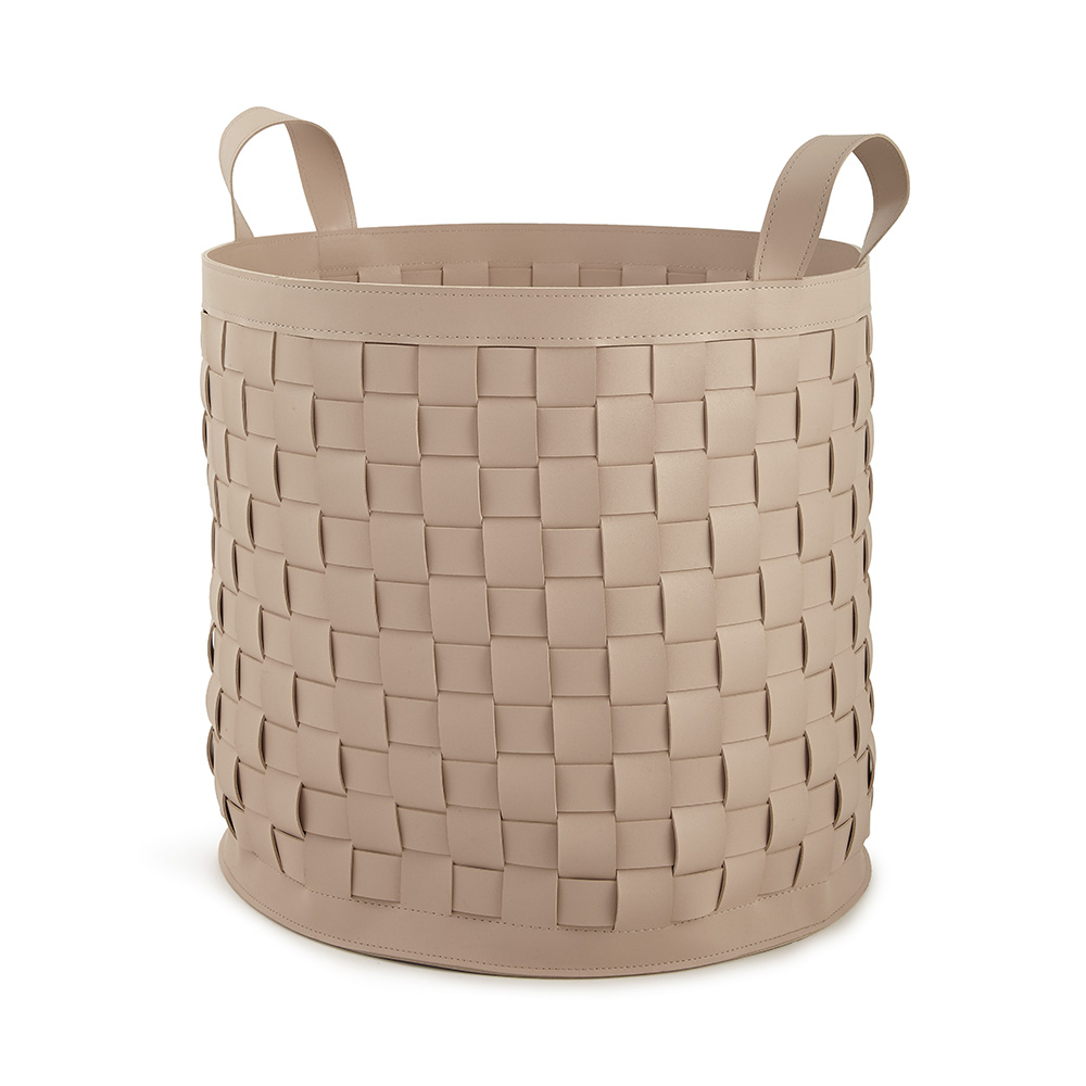 Cesto Nude em Couro Ecológico - 37x45 cm