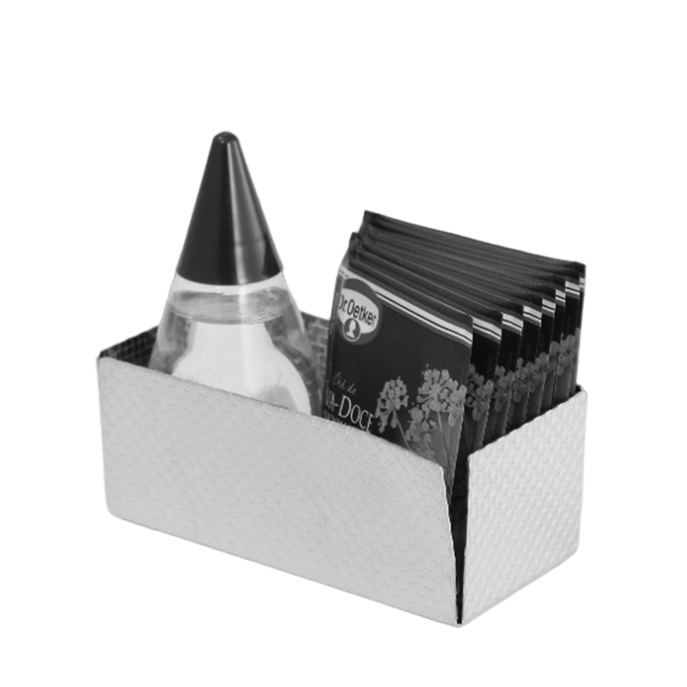 Porta Açúcar Ritratto em Inox e Prata - 11x5 cm
