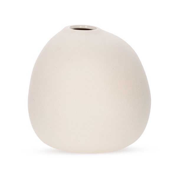 Vaso em Cerâmica Off White - 23x24 cm