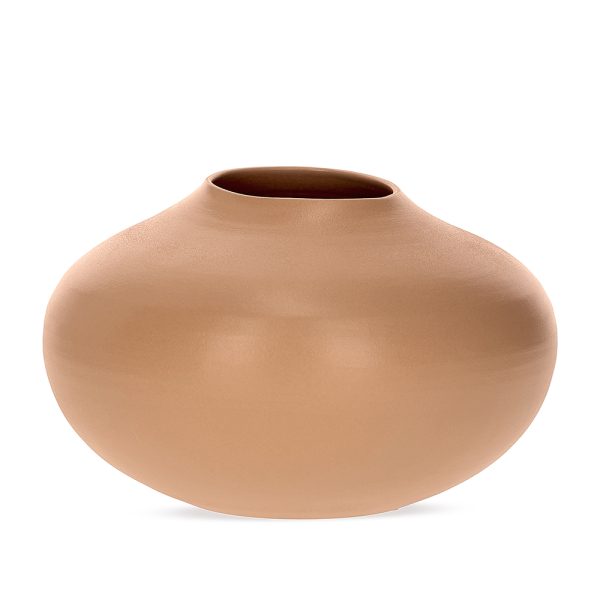 Vaso em Cerâmica Marrom - 25x17 cm