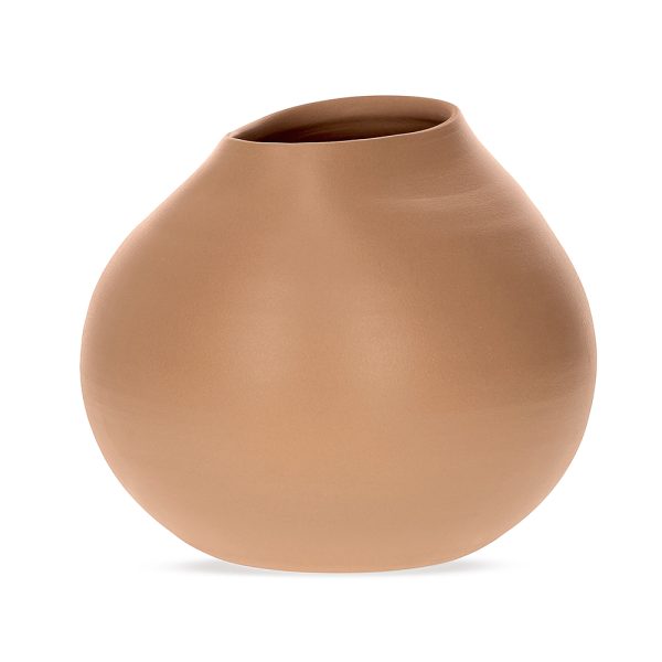 Vaso em Cerâmica Marrom - 25x25 cm