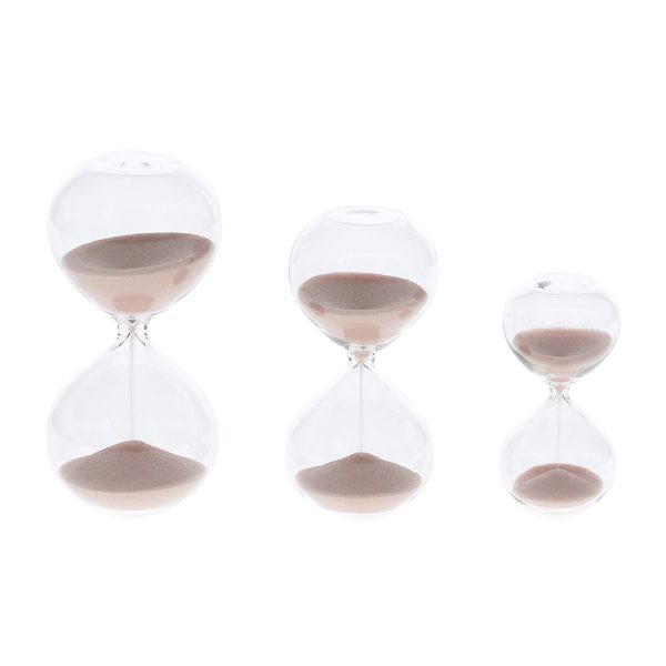 Trio Mini Ampulhetas em Vidro