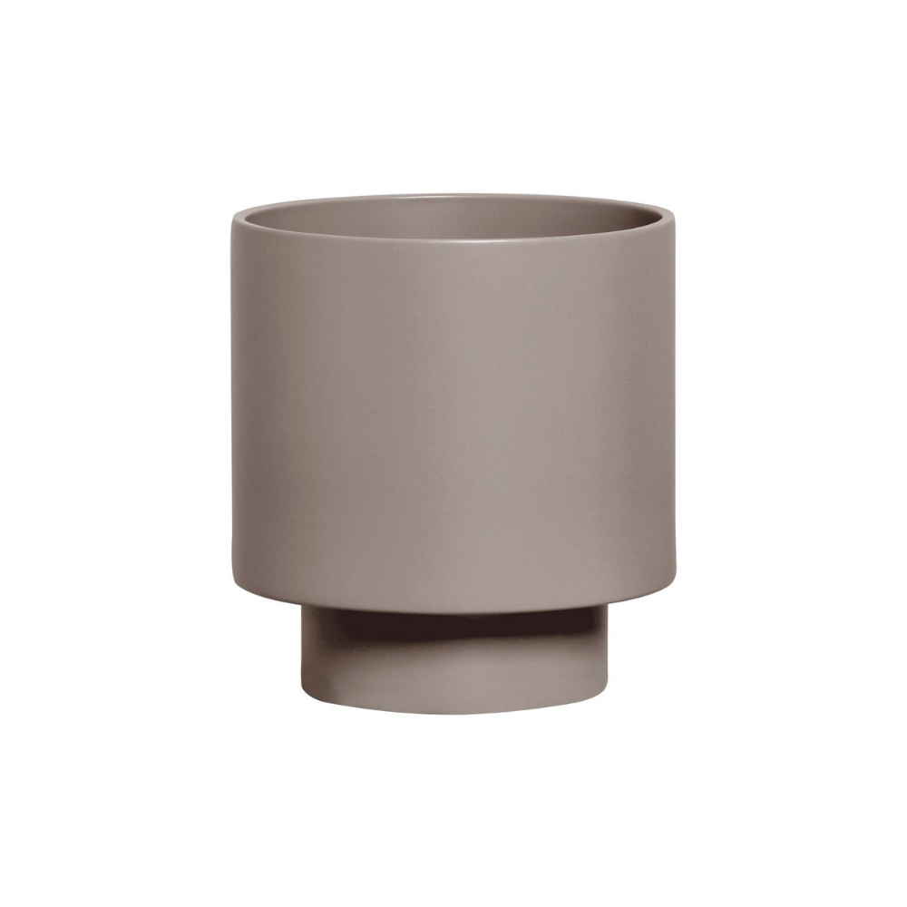 Vaso Cinza em Cerâmica - 19x21 cm