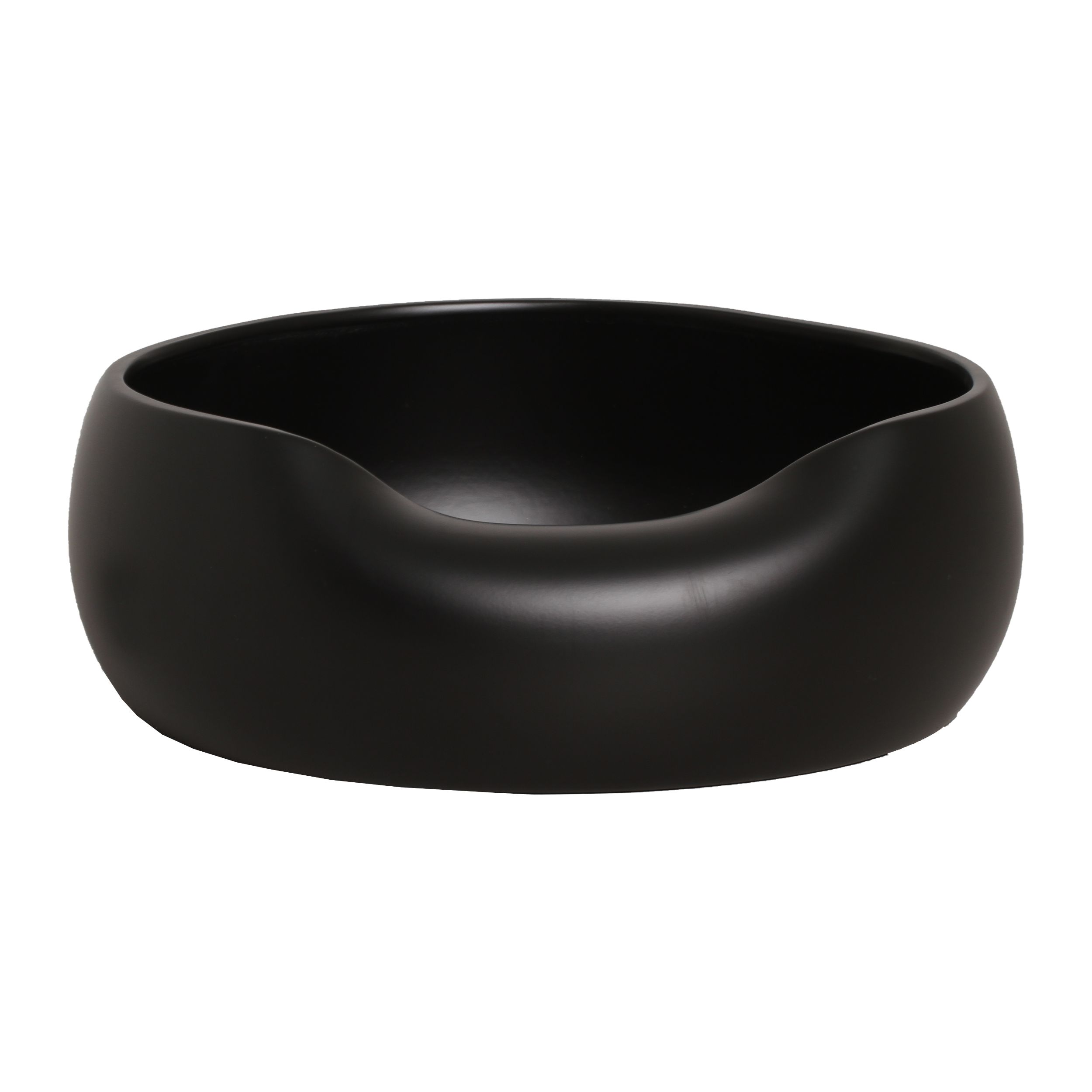 Cachepot Preto em Cerâmica - 34x12 cm